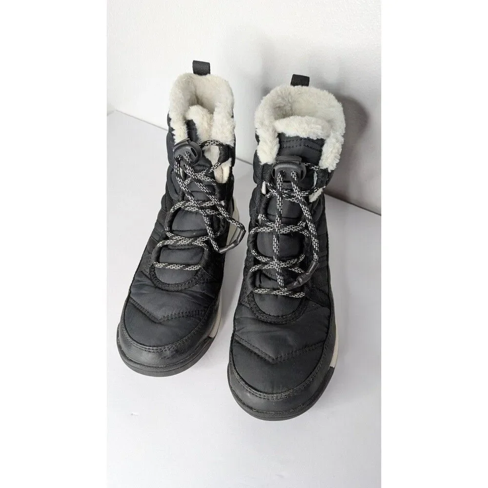 Sorel Youth Whitney II Short Lace Waterproof Boots Kids Size 3 Black